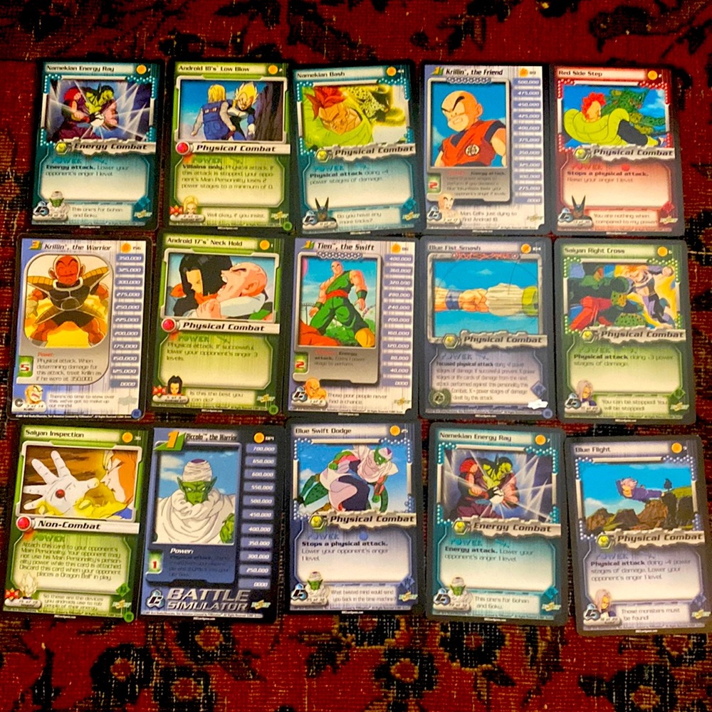 Vintage Dragon Ball Z playing cards.   E